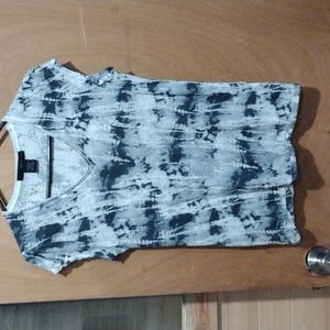 Calvin Klein Jeans Lightweight Tie-Dye Top T-Shirt Tee Black Gray White Size M